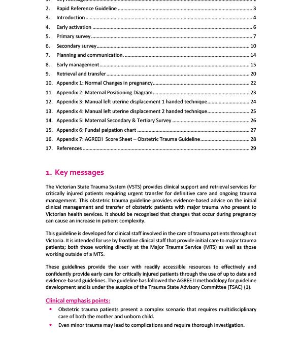 Obstetric Trauma Guideline PDF