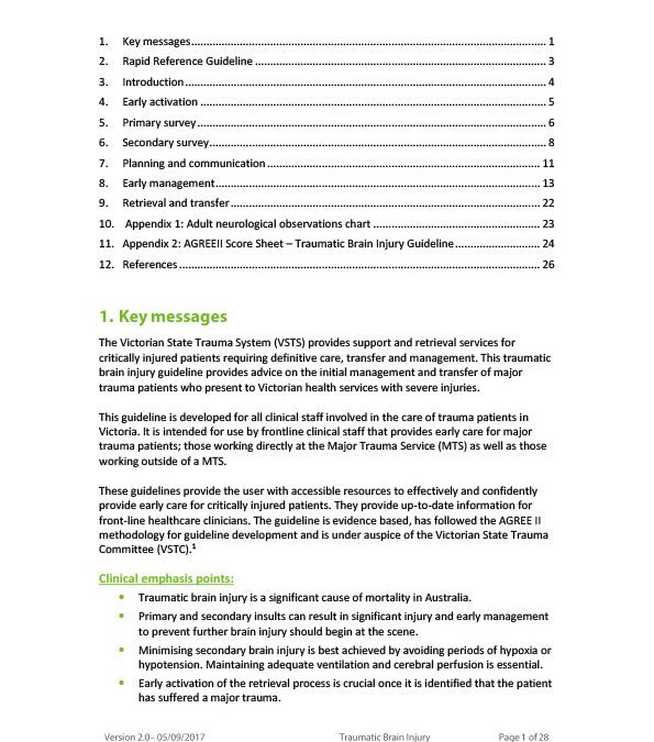 Traumatic Brain Injury Guideline PDF